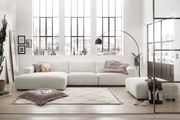 Sofa mit Longchair in Stoff Cord snow