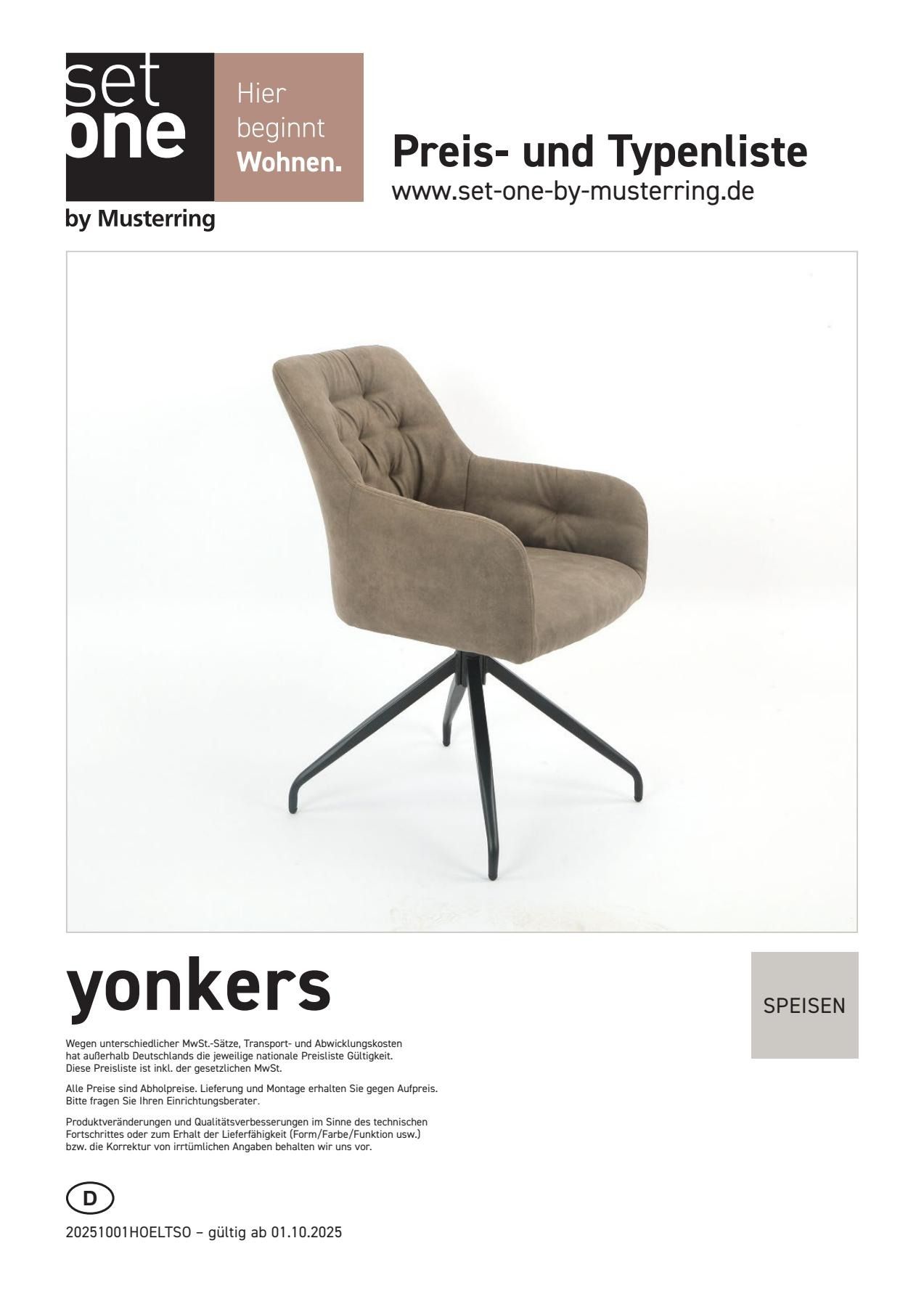 Preis- und Typenliste