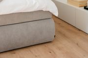 Boxspringbett Stoff in grau