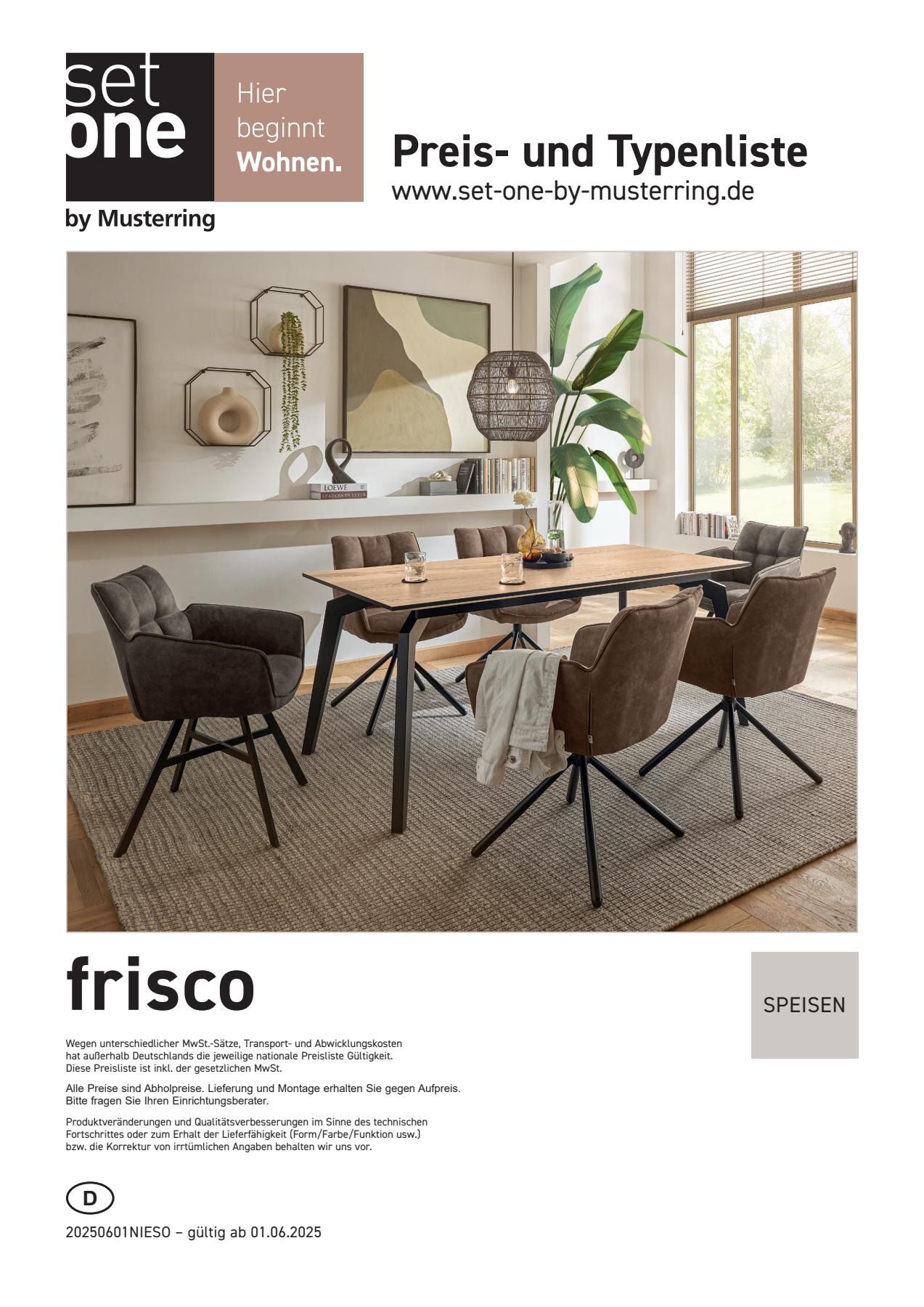 Preis- und Typenliste