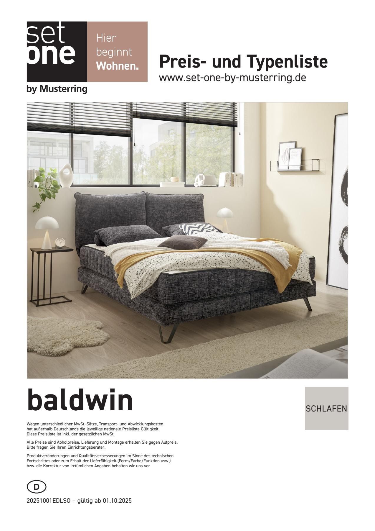 Preis- und Typenliste