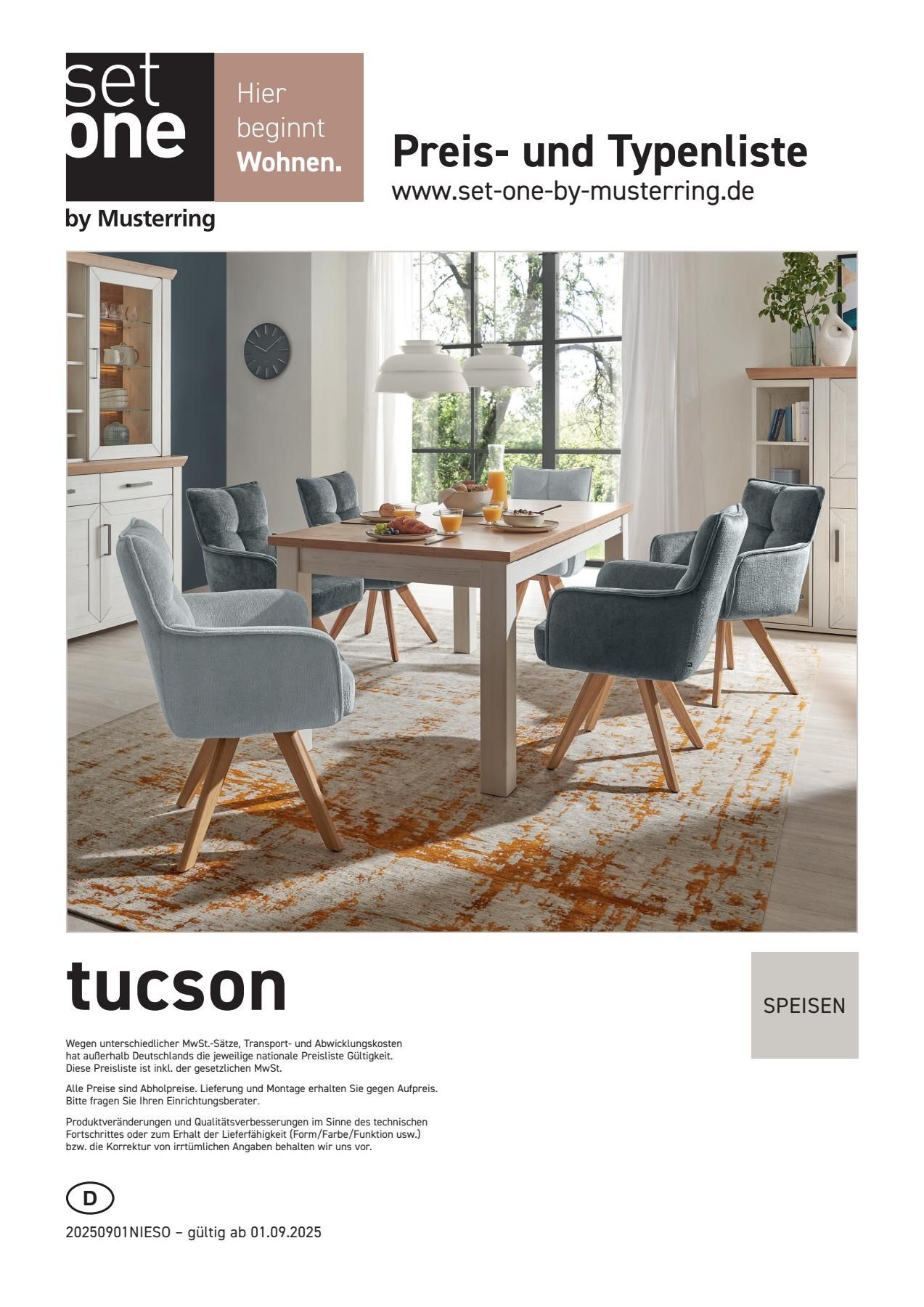 Preis- und Typenliste