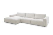 Sofa mit Longchair in Stoff Cord snow