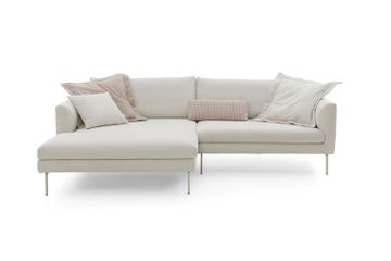 Ecksofa in Stoff Famous snow