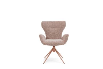 Schalenstuhl mit Stativgestell in Stoff blush